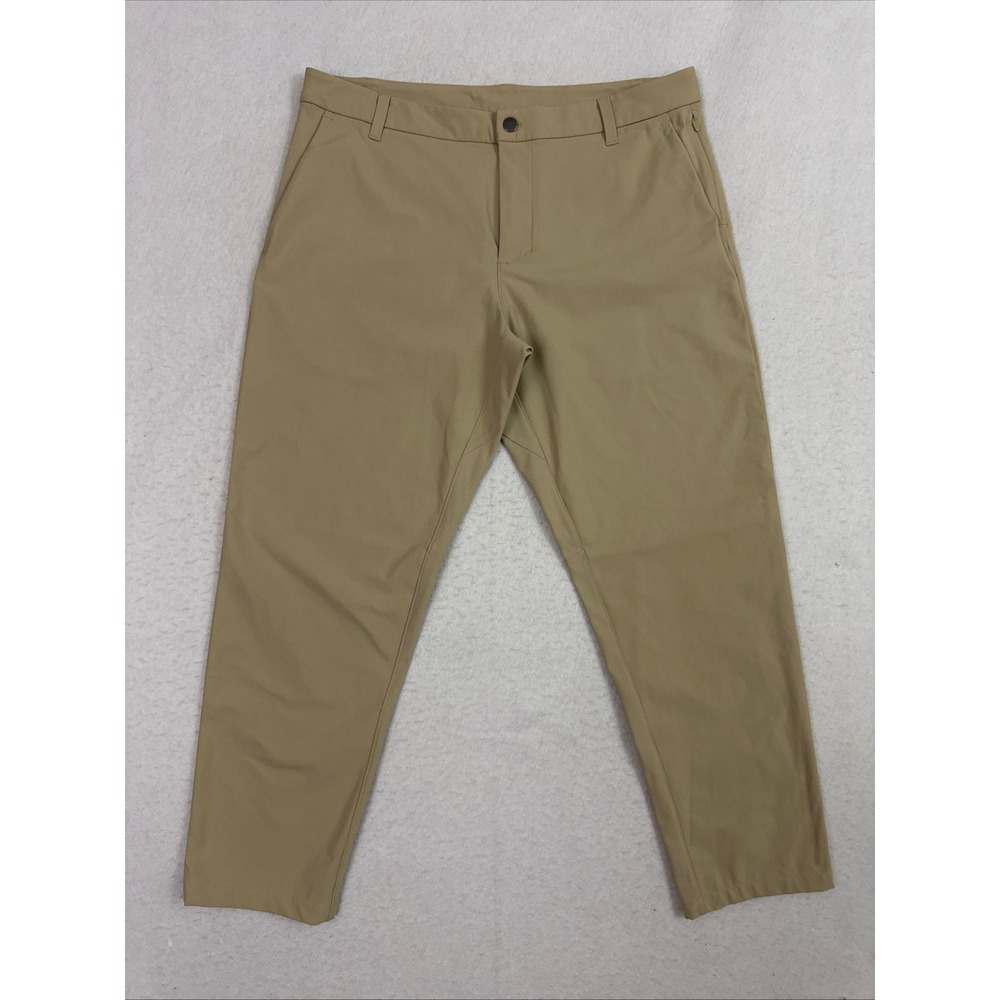 Lululemon Commission Pant Classic 32L Mens 36 Khaki Warpstreme LM5AEXS